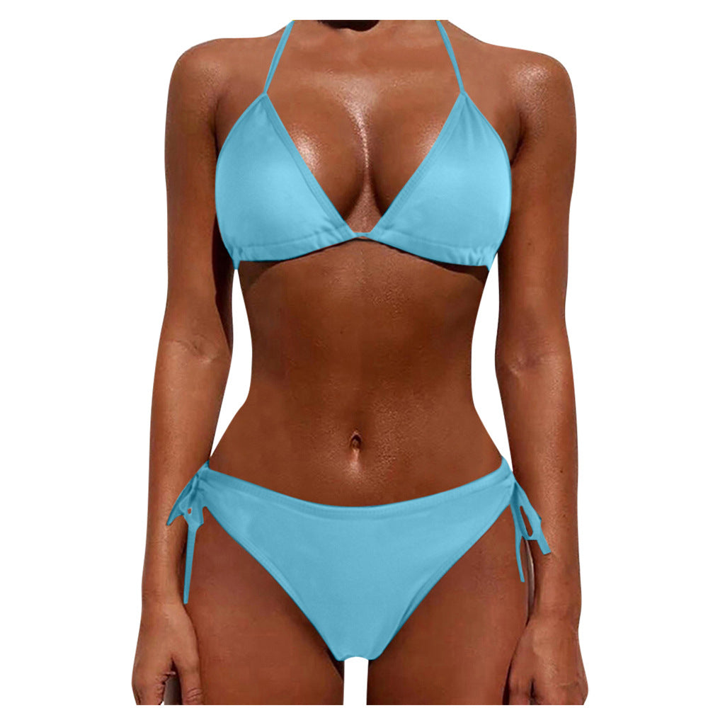 Two-Piece Tie Women's Bikini Swimsuit Set