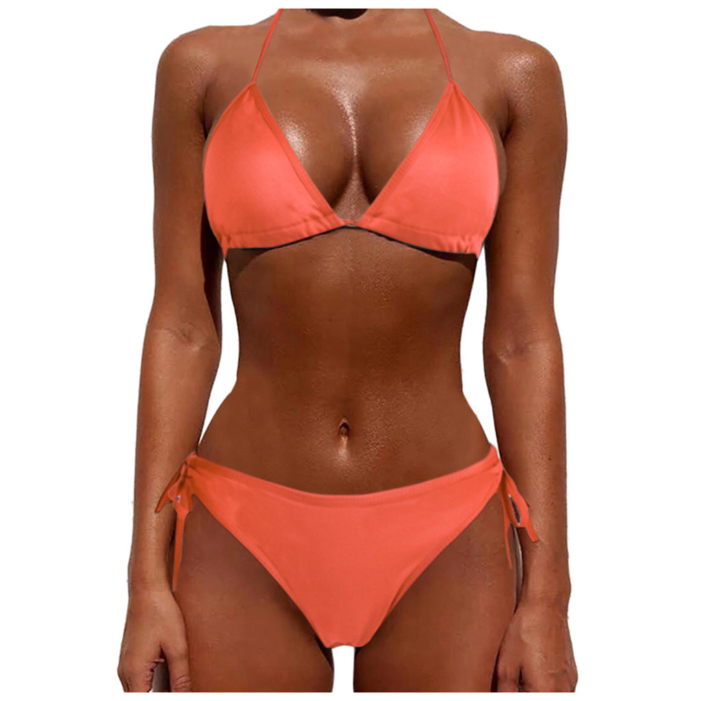 Two-Piece Tie Women's Bikini Swimsuit Set