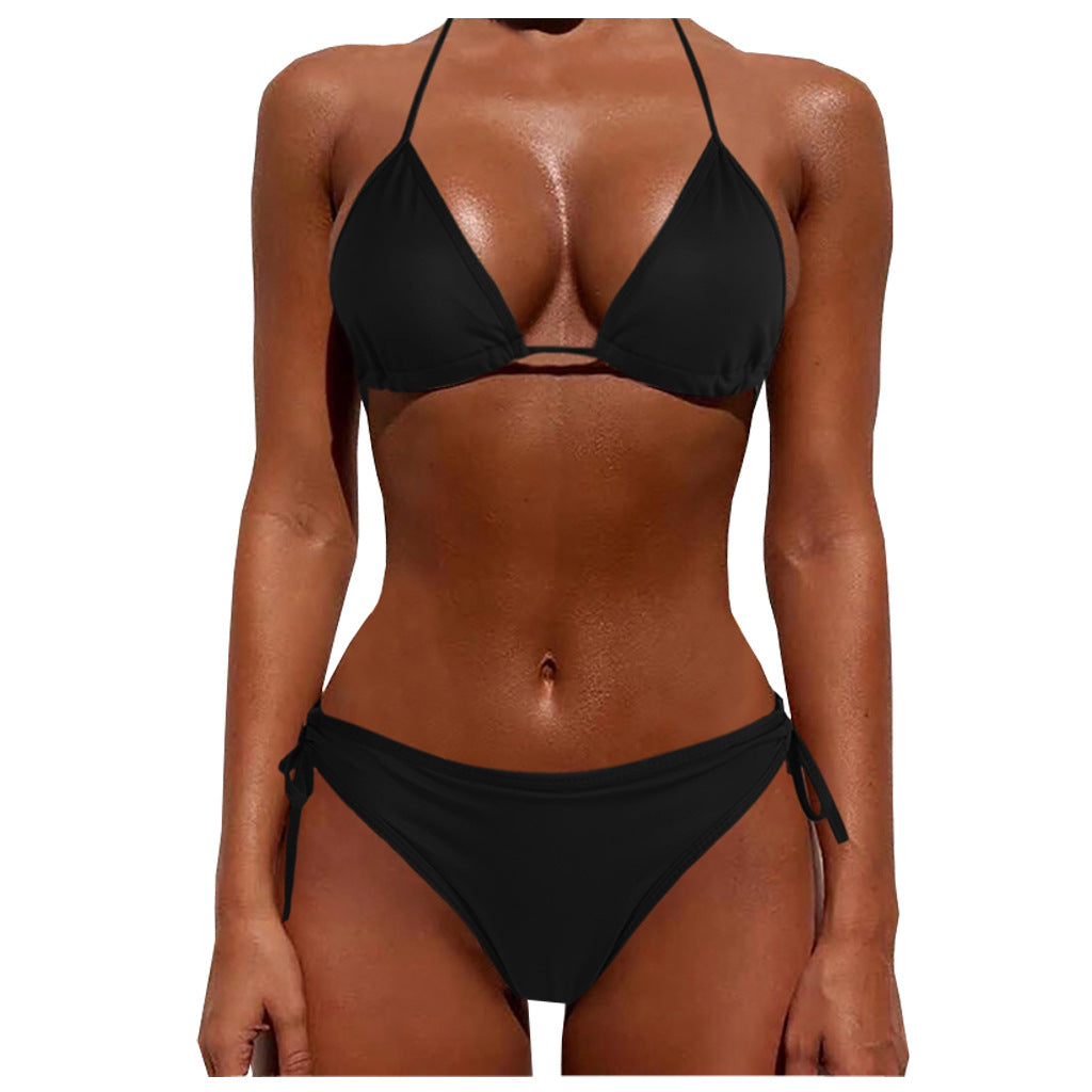 Two-Piece Tie Women's Bikini Swimsuit Set