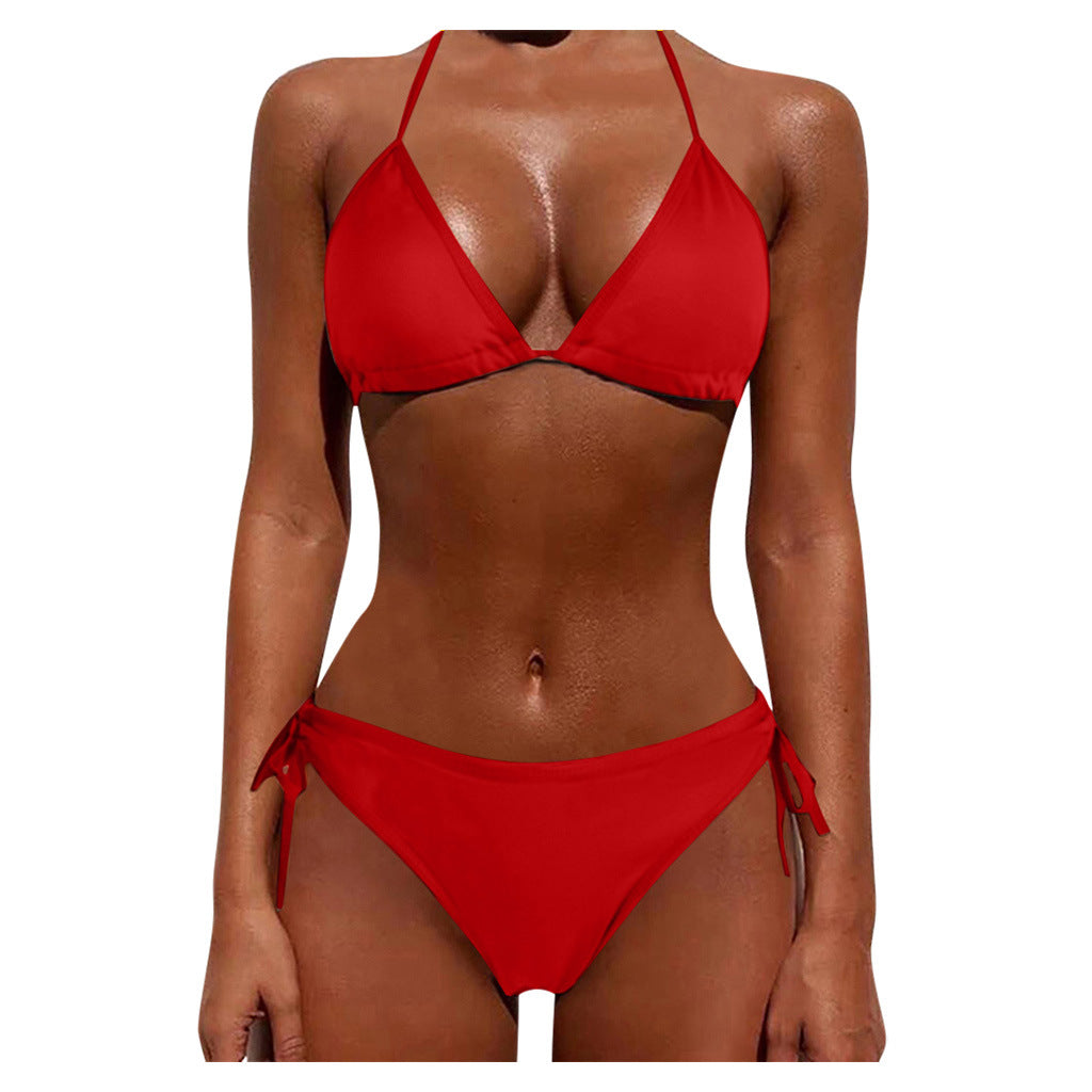 Two-Piece Tie Women's Bikini Swimsuit Set