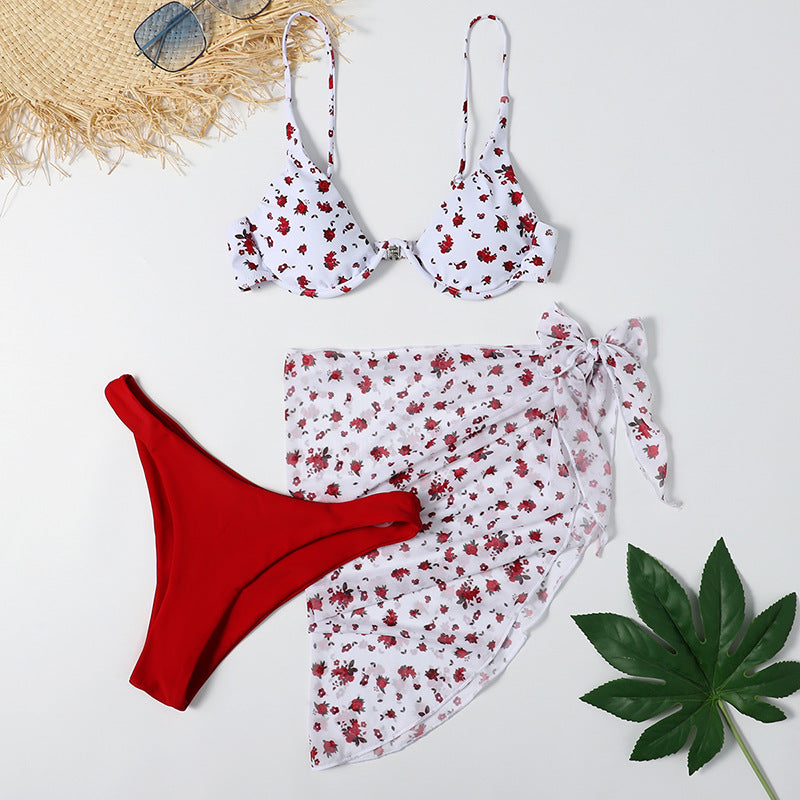 Split Women's Swimsuit Three Piece Set