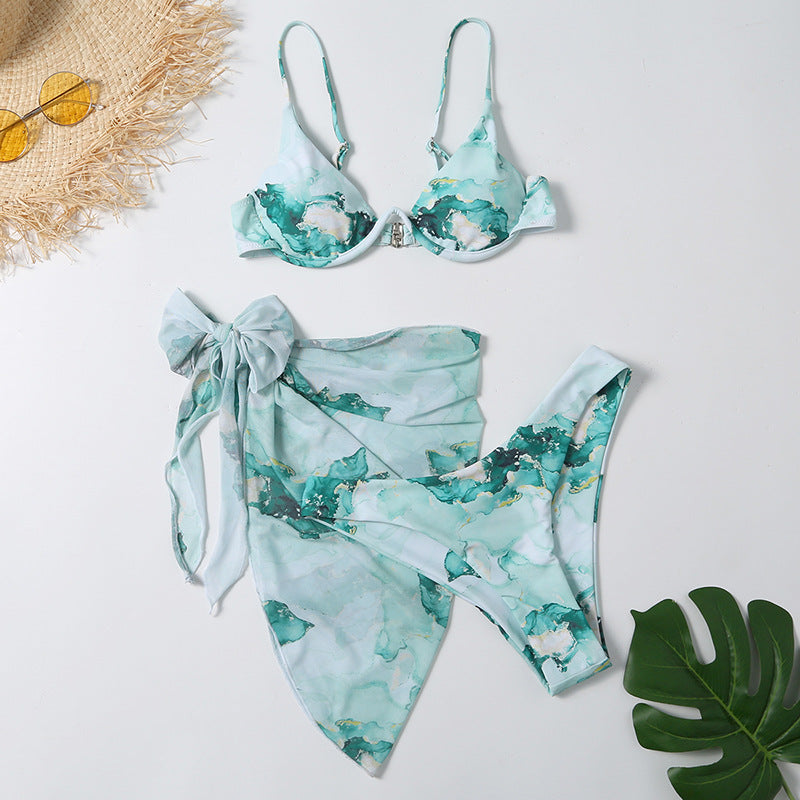 Split Women's Swimsuit Three Piece Set
