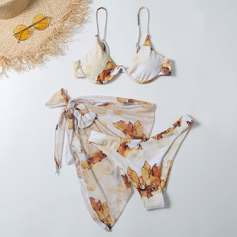 Split Women's Swimsuit Three Piece Set