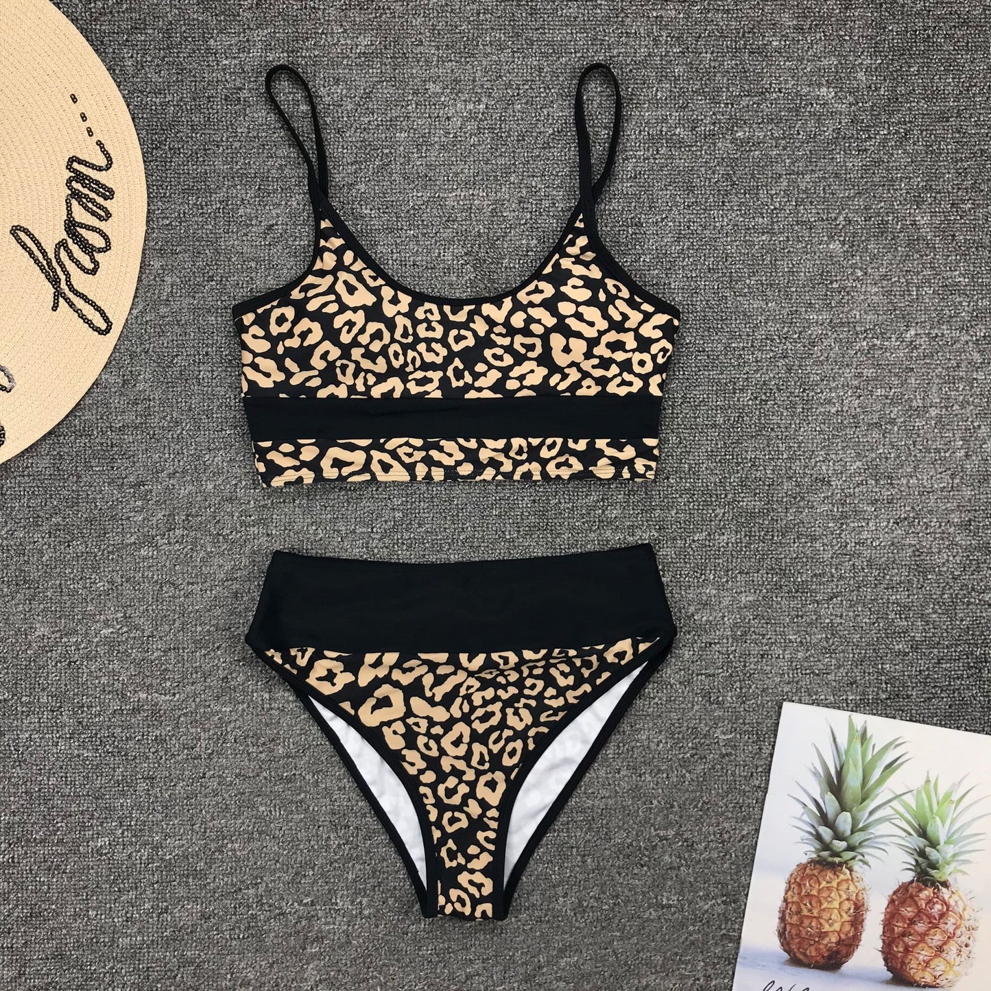 Leopard Print High Waist Women's Bikini