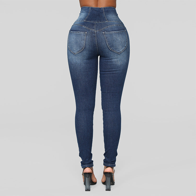High Waist Slim Women's Jeans