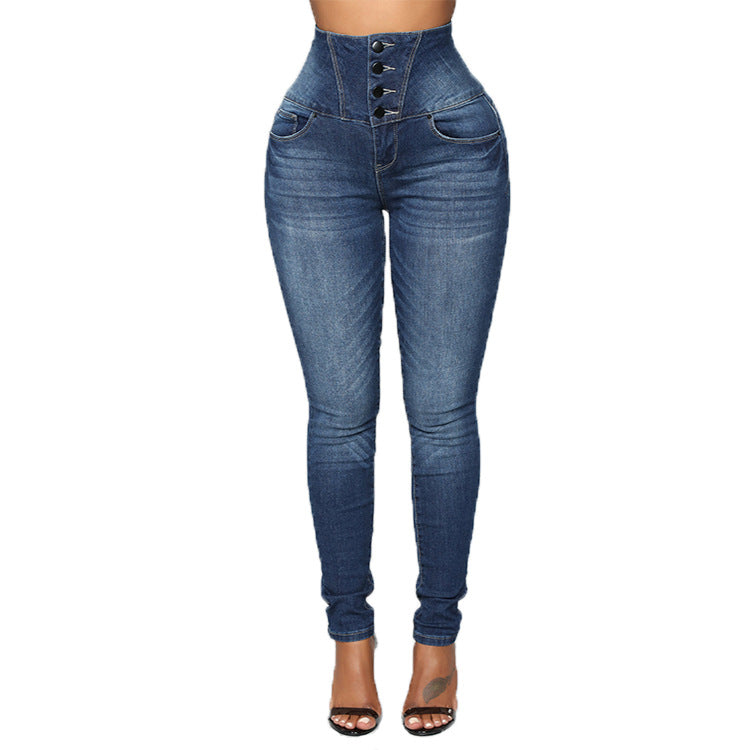 High Waist Slim Women's Jeans