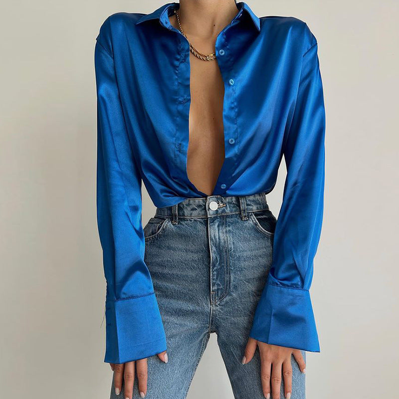 Cardigan Fashion Casual Top Women's Long Sleeve Shirt