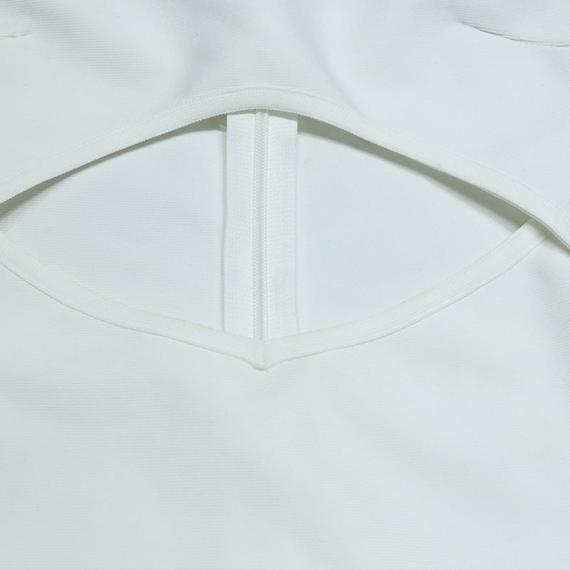Cutout Slanted Shoulder Tube Top Women's Dress