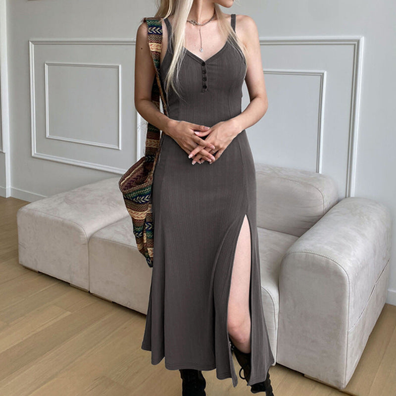 Fashionable Split Sling Dress For Women