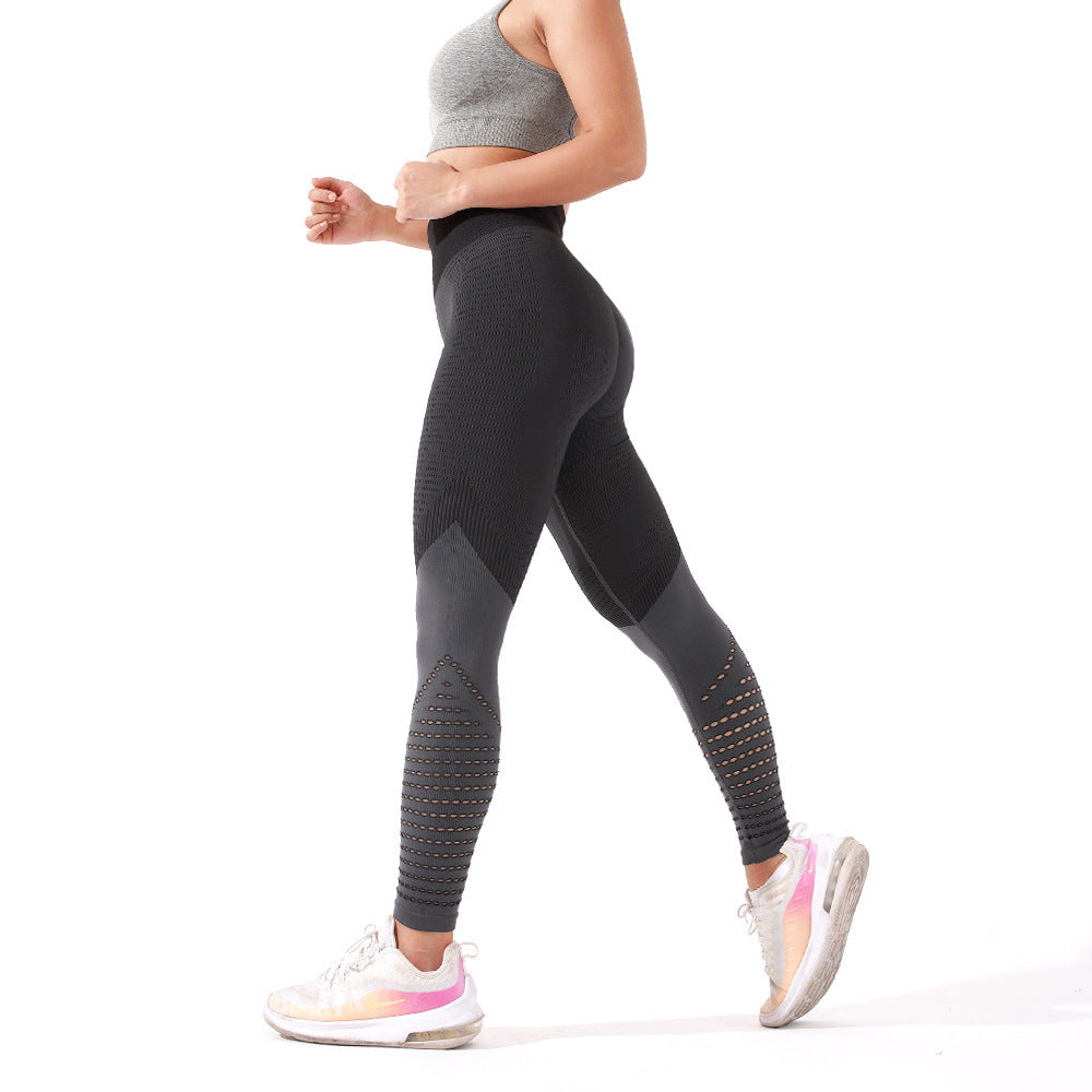 Hollow Elastic High Waist Women's Sports Legging