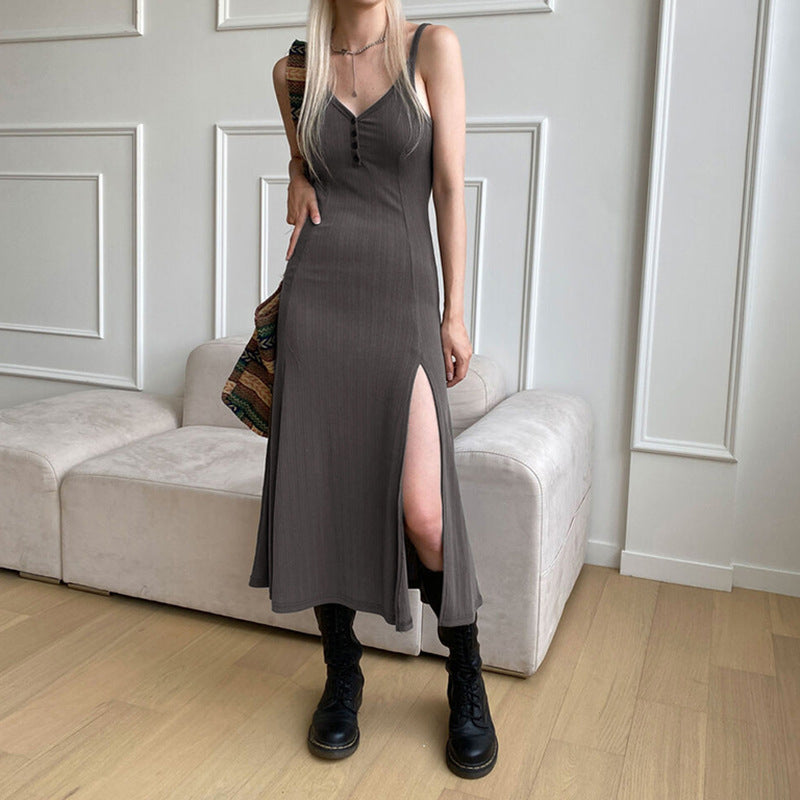 Fashionable Split Sling Dress For Women