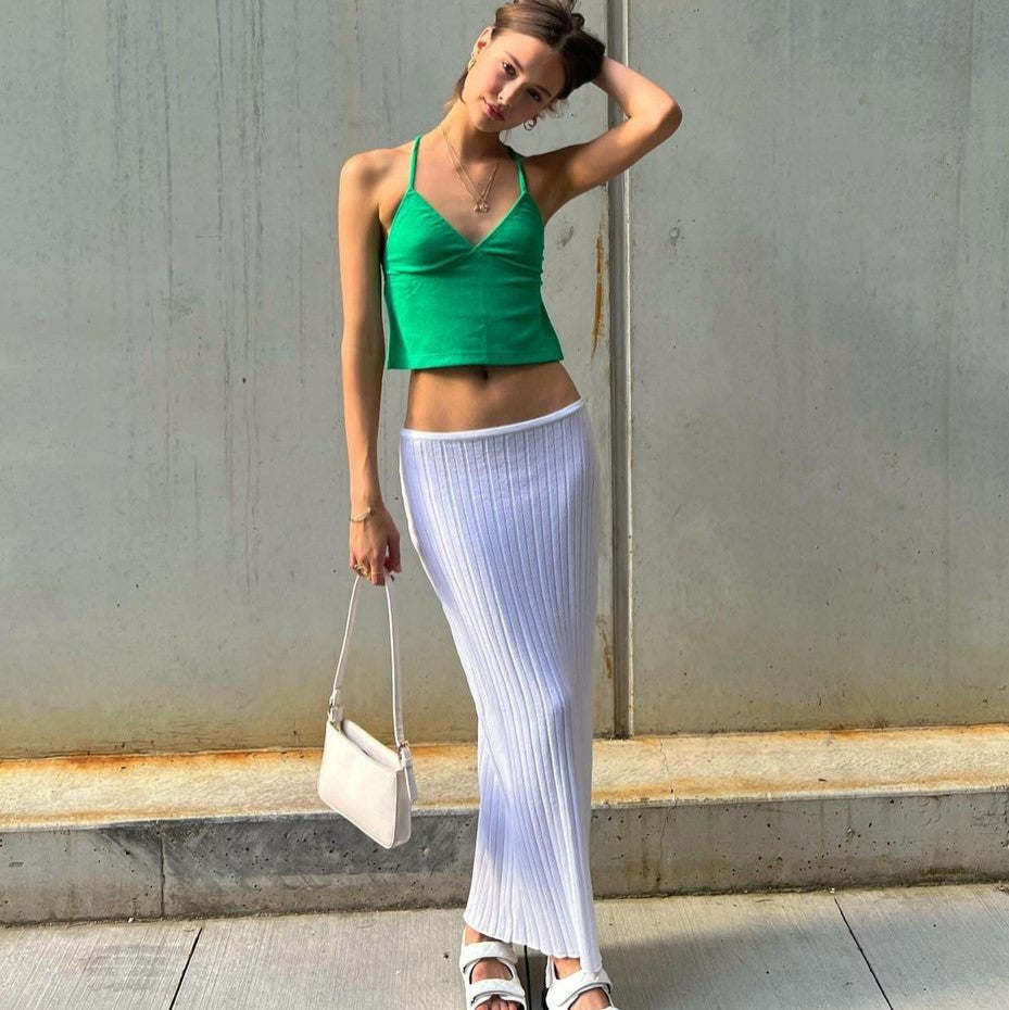Versatile Fashion Casual Knitted Women's Beach Dress Skirt