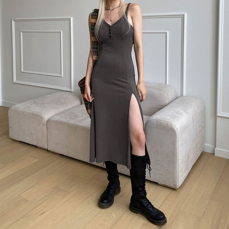Fashionable Split Sling Dress For Women