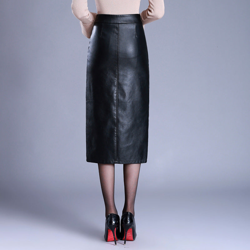 Korean Version Slit Straight Wrap Women's Skirt
