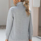 Casual Long-Sleeved Solid Color Stand-Up Collar Women's Sweater