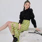 Cut-out And Spliced Fringe Design Slim Hip Women's Skirt