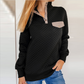 Casual Long-Sleeved Solid Color Stand-Up Collar Women's Sweater