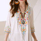Embroidery Loose Slimming Women's Shirt