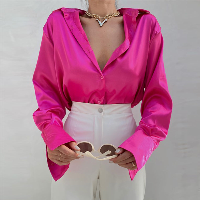 Cardigan Fashion Casual Top Women's Long Sleeve Shirt