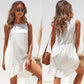 Round Neck Sleeveless Ruffle Loose Solid Color Women's Dress